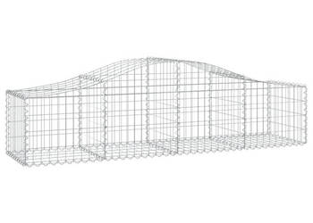 Kosze gabionowe 7 szt 200x50x40/60 cm galwanizowane żelazo WM-3145582