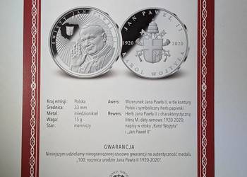 Medal Jan Paweł II 100. rocznica urodzin (1920-2020)