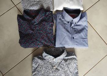 5 sztuk koszule z kołnierzykiem wzorki nadruki printy eleganckie modne casu