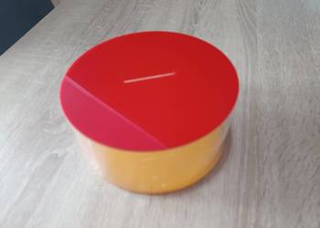 Skarbonka okrągła przezroczysta