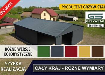 DUŻY GARAŻ BLASZANY|Magazyn|Hala|Wiata GRAFIT  - GRZYWSTAL