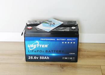 LiFePO4 akumulator litowo 25,6V 50Ah BMS bank energii łodzie kampery
