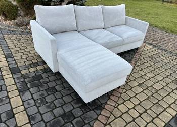 Śliczny Narożnik 225 x 160 cm Jak Nowy * S.faliste * F.spania * Uniwersalny