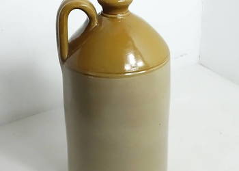 Stary gąsior kamionkowy z uchem 33 cm – retro butla, kamionka vintage