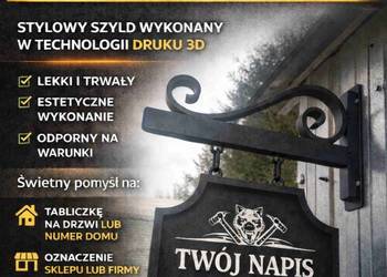 Personalizowany Szyld wiszący 3D tabliczka z napisem logo do domu firmy