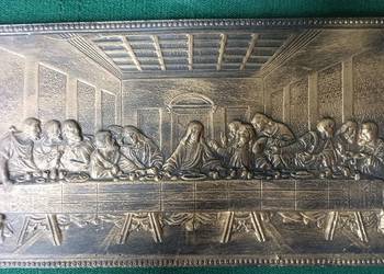 Ostatnia Wieczerza stary odlew gipsowy vintage