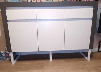 Komoda biało szara duża