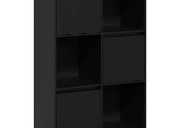 Szafka czarna 74x35x117 cm lite drewno sosnowe WM-814368