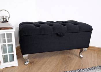 Pufa ławeczka 60x30 chesterfield otwierana z pojemnikiem glamour pikowania