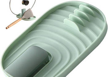 Podstawka kuchenna pod łyżki i pokrywkę | Ociekacz na 4 łyżki | Miętowa