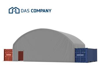 12x6m Namiot ZADASZENIE do kontenerów 2x WEJŚCIE