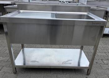 Zlew 1 Komorowy z Półką Blat Ociek Duży Zlew 120/60/85 cm M.1015 N