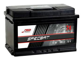 Akumulator 12V 74Ah/640A niski SPECBAT PRAWY PLUS