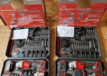 WKRĘTARKA SZLIFIERKA KLUCZ +AKCESORIA 36V Hammer hm-147 5,0 ah bruchles