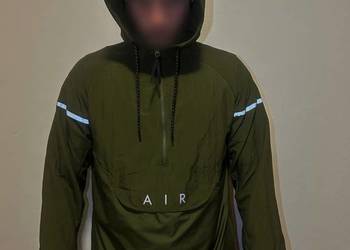 Lekka kurtka anorak khaki z kapturem | M | styl sportowy