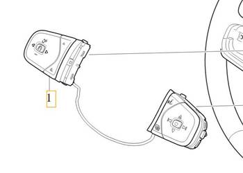 VOLVO V90 II przyciski w kierownice piano black OE 32316040