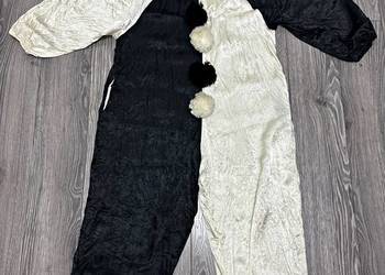 Kombinezon kostium klauna jokera czarno biały