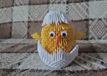 Kurczaczek w skorupce Origami Modułowe 3D