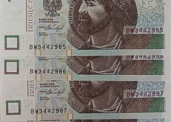 4 x 10 zł Mieszko I - 2016 r - kolejne numery-mennicze