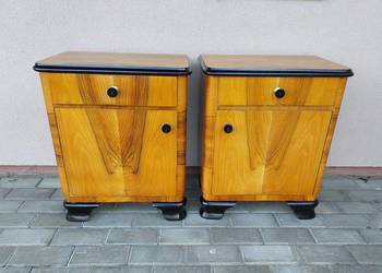Stare szafki nocne nakastliki zestaw 2szt orzech PRL design E232
