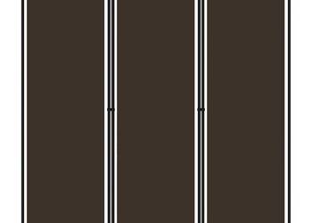 Parawan 3-panelowy, brązowy, 150 x 180 cm（SKU:320716）
