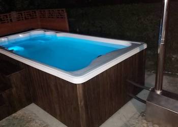BASEN OGRODOWY 480 Z PRZECIWPRĄDEM, Jacuzzi, Pompa ciepła