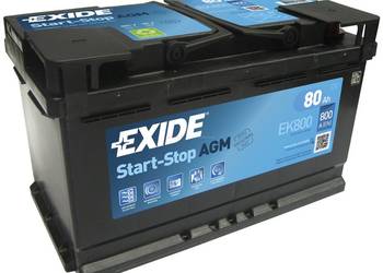 Akumulator 80Ah 800A Exide AGM start&stop EK800