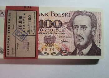 PACZKA 100 x 100 złotych 1988 UNC s. TB