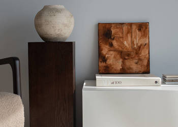 Obraz strukturalny 30x30 – Terakota i Karmel | Handmade