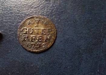 Stare monety 1 fenig 1736 Niemcy srebro