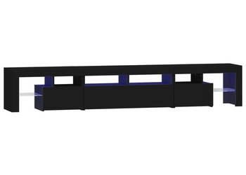 Szafka pod TV z oświetleniem LED czarna 230x365x40 cm WM-3152787