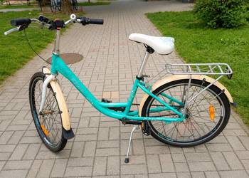 Rower miejski 24” aluminiowy lekki + bagażnik | stan bardzo dobry