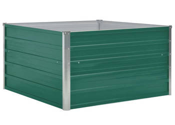 Donica do podniesionej rabaty 100x100x45 cm stal zielona WM-47025