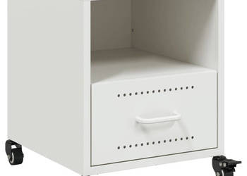 Szafka nocna biała 36x39x435 cm stal WM-846714