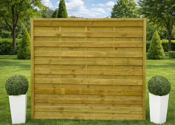 Płot Drewniany Prosty Pełen Pergola Drewniana Mocne Ploty Drewniane