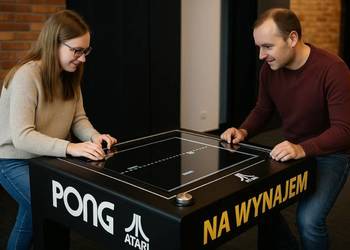Wynajem Atari Pong Gra na Event Imprezę Atrakcja Piknik Firmowa Festyn VR