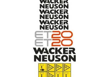 Naklejki oklejenie WACKER NEUSON ET20 Zamiennik