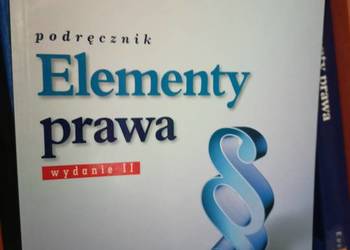 Elementy prawa używane książki szkolne księgarnia outlet Elementy prawa używane książki szkolne księgarnia outlet