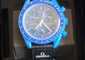 Omega x Swatch ,Mission To Neptune ,kolor niebieski zegarek