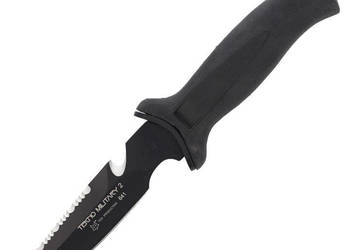Nóż nurkowy FOX Tekno Military 2 Black / Black Blade (641)