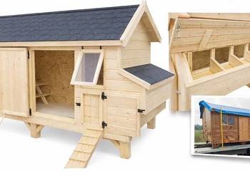 Kurnik dla kur stabilny drewniany