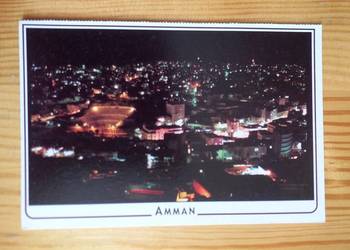 AMMAN - NOCNY WIDOK NA STOLICĘ JORDANII