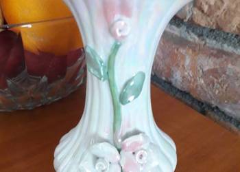 Wazonik z porcelany iryzowanej PRL Stan idealny