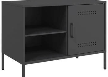 Szafka RTV czarna 68x39x505 cm stalowa WM-842994