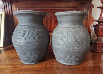 Wazon wazony ceramiczne Siwak 2 sztuki polska ceramika PRL