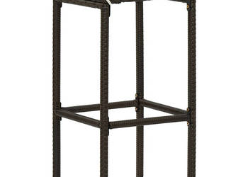 Stołki barowe z poduszkami 2 szt. brązowe polirattan WM-313439