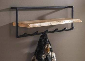 wieszak na kurtki Dębowy, dąb loft naturalne drewno