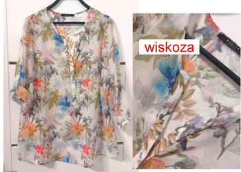 Bluzka biała kwiaty L 40 Mohito wiskozowa