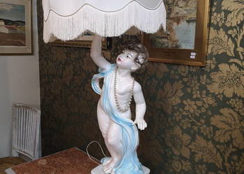 *Porcelanowa wielka lampa figuralna*wysyłka