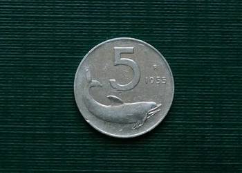 WŁOCHY - 5 lirów (1955r.)